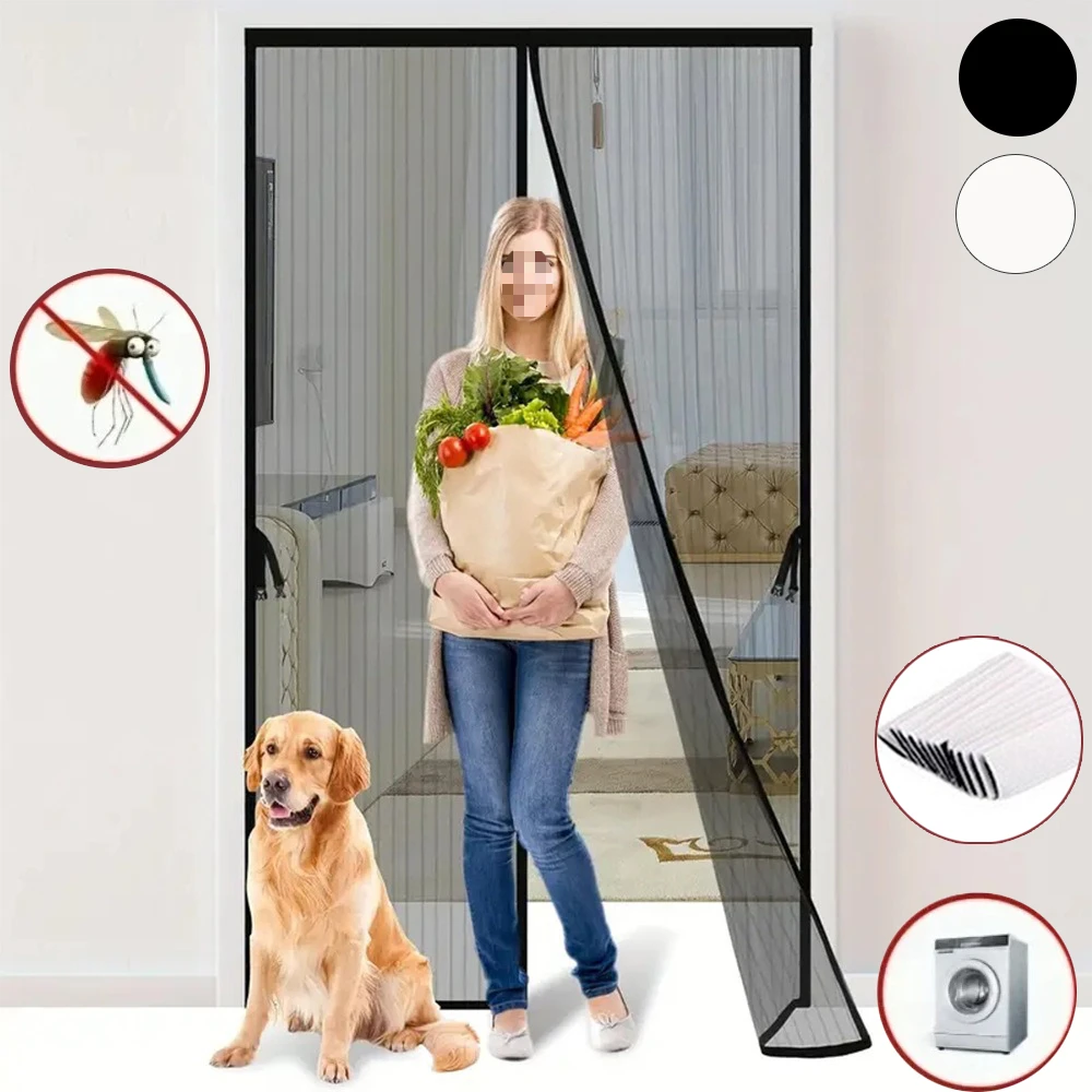 

Mosquito Net for The Door New Magnetic Screen Door Curtain Anti-Mosquito Net Fly Insect Screen Mesh Automatic Closing Занавески