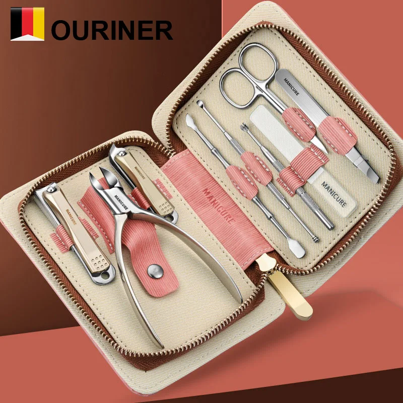 New Arrivals Manicure Set Pedicure Sets Nail Clipper Stainless Steel Professional Nail Cutter Tools with Travel Case Kit