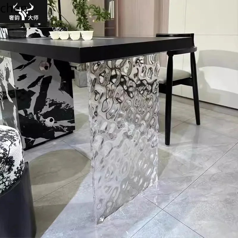 b9 light luxury modern small apartment rock slab tea table minimalist balcony small tea table and chair combination