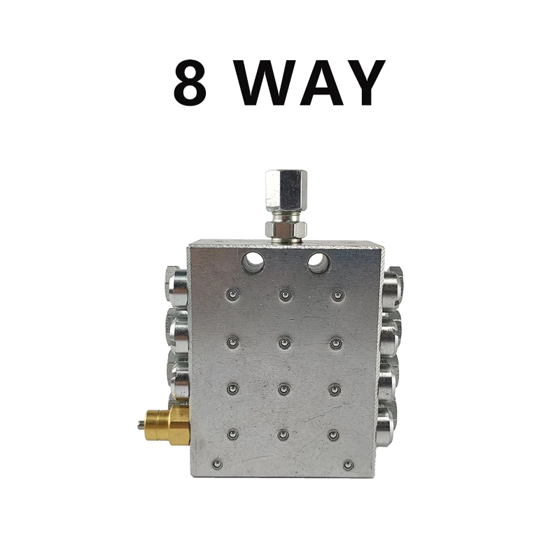 JPQ سلسلة التدريجي تزييت مقسم صمام 6-8 طرق الشحوم الموزع كتلة التشحيم الموزع