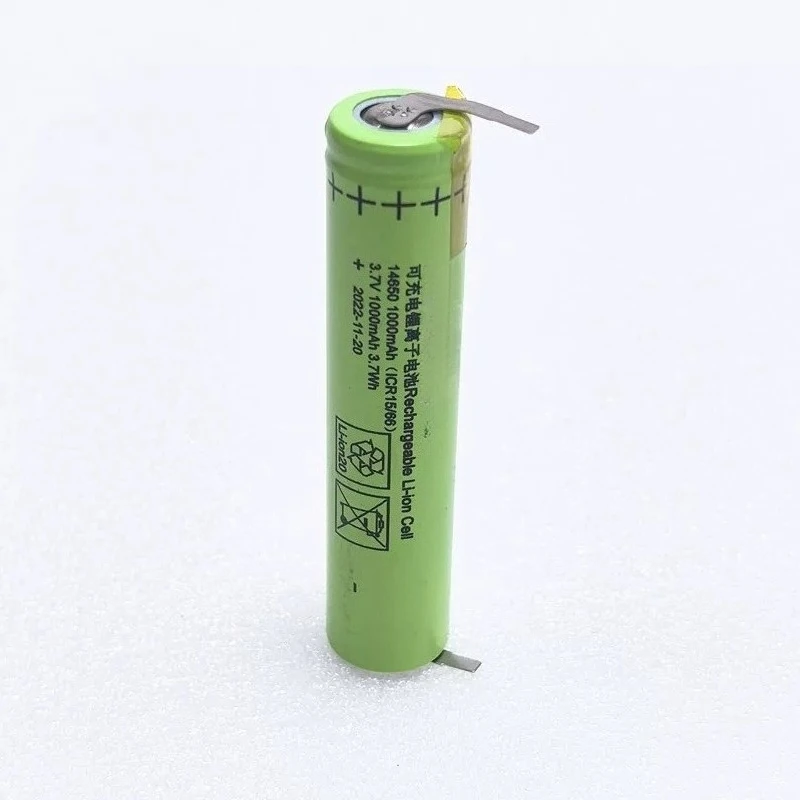 Brand new for icr 14650 lithium battery 3.7v 1000mah large capacity rechargeable battery with nickel plate