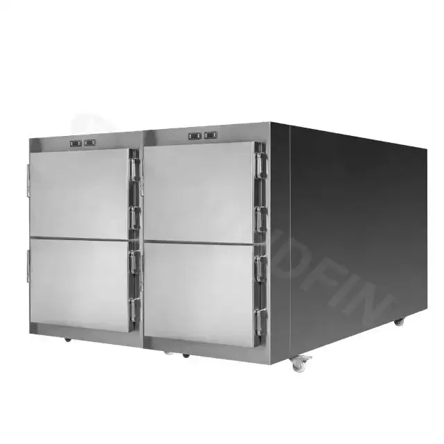 Mortuary Equipment Refrigerator 4 Doors Dead Body Freezer Hospital Morgue Refrigerator