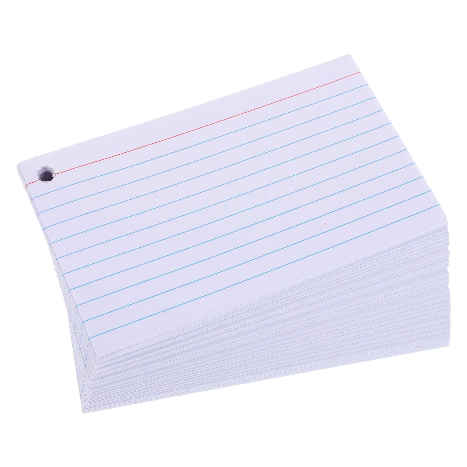 

3 X 5 Inch White Index Cards with Hole Horizontal Lined Flashcards for School Supplies Exam Prep Ruled Note Pads Study Cards