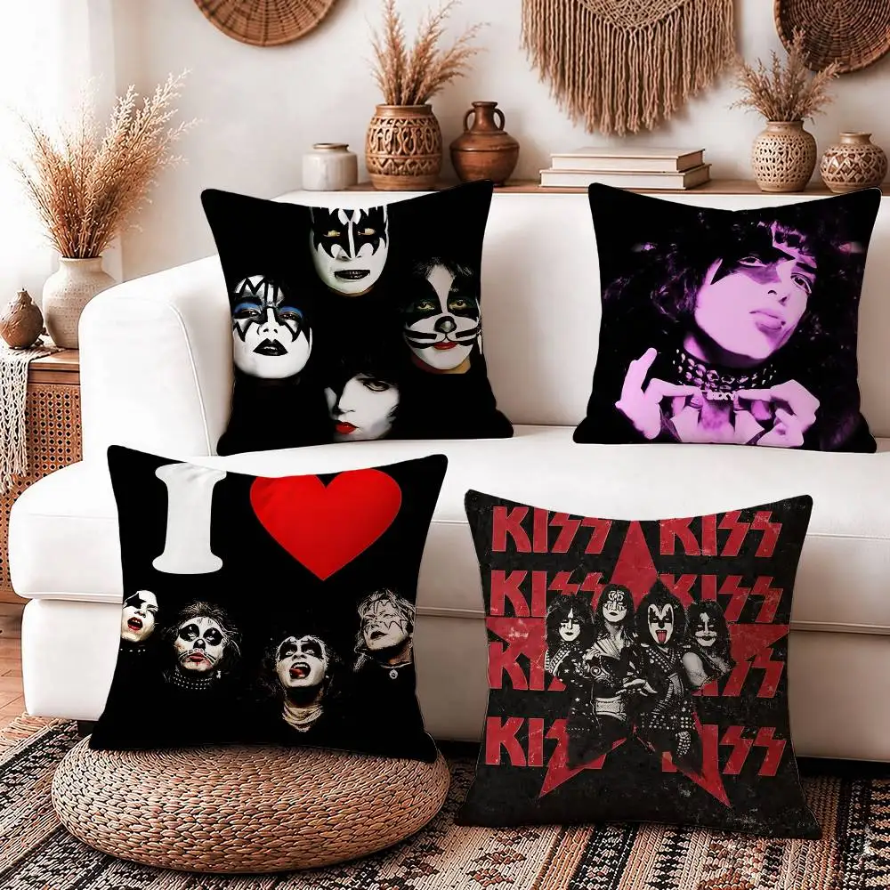 Hard Rock K-KISS-S The Demon Square Sofa Pillow Cover Solid Color Living Room Home Decor Cushion Case