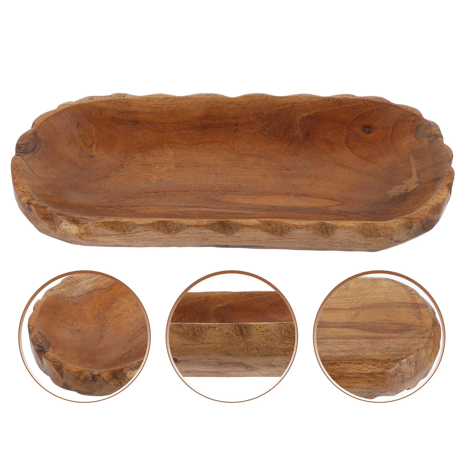 

Wood Tray Table Centerpiece Tea Storage Dessert Plate Cake Serving Tray Wood Multi-Function Food Plate