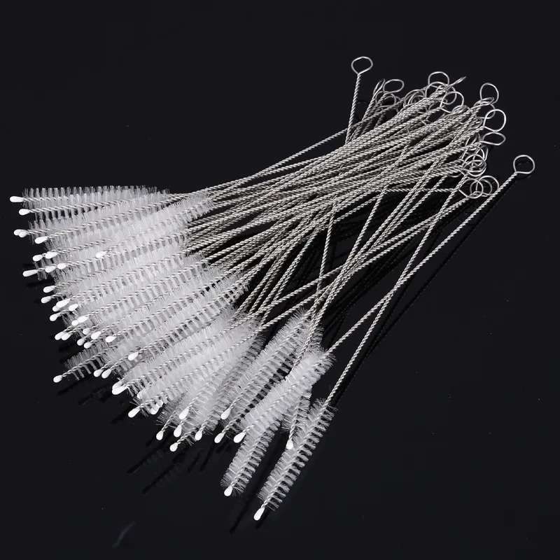 Delicate 10pcs Nylon Straw Cleaners Cleaning Brush Drinking Pipe Cleaners Stainless Steel Glass Car Cleaning Brush