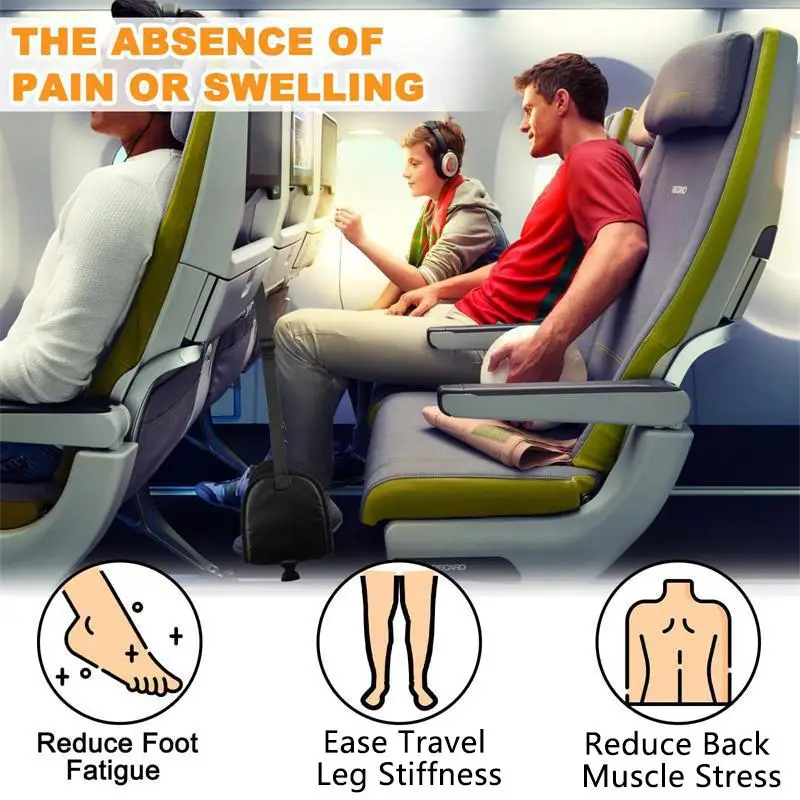 Comfort Travel Footrest Hammock Adjustable Design Portable for Plane Train Car Leg Hanger Support for Kids and Adults