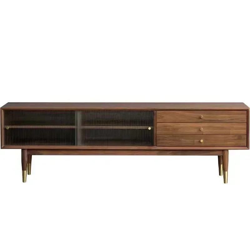 

Скандинавский шкаф для телевизора из массива дерева для гостиной, небольшая квартира от пола до потолка, современный простой шкаф для телевизора в гостиной