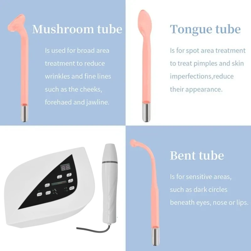 110 فولت 6 في 1 برتقالي عالي التردد للعلاج الكهربائي جهاز تجميل مكركرنت للاستخدام المنزلي أداة تجميل متعددة الوظائف #5
