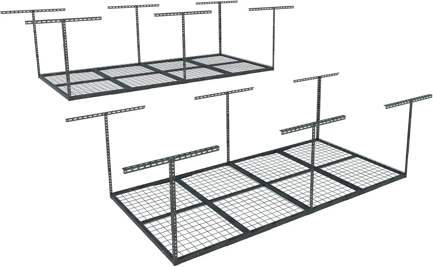 FLEXIMOUNTS 4x8 Overhead Garage Storage Rack, Garage Storage Organization System, Heavy Duty Metal Garage Ceiling Storage Racks,