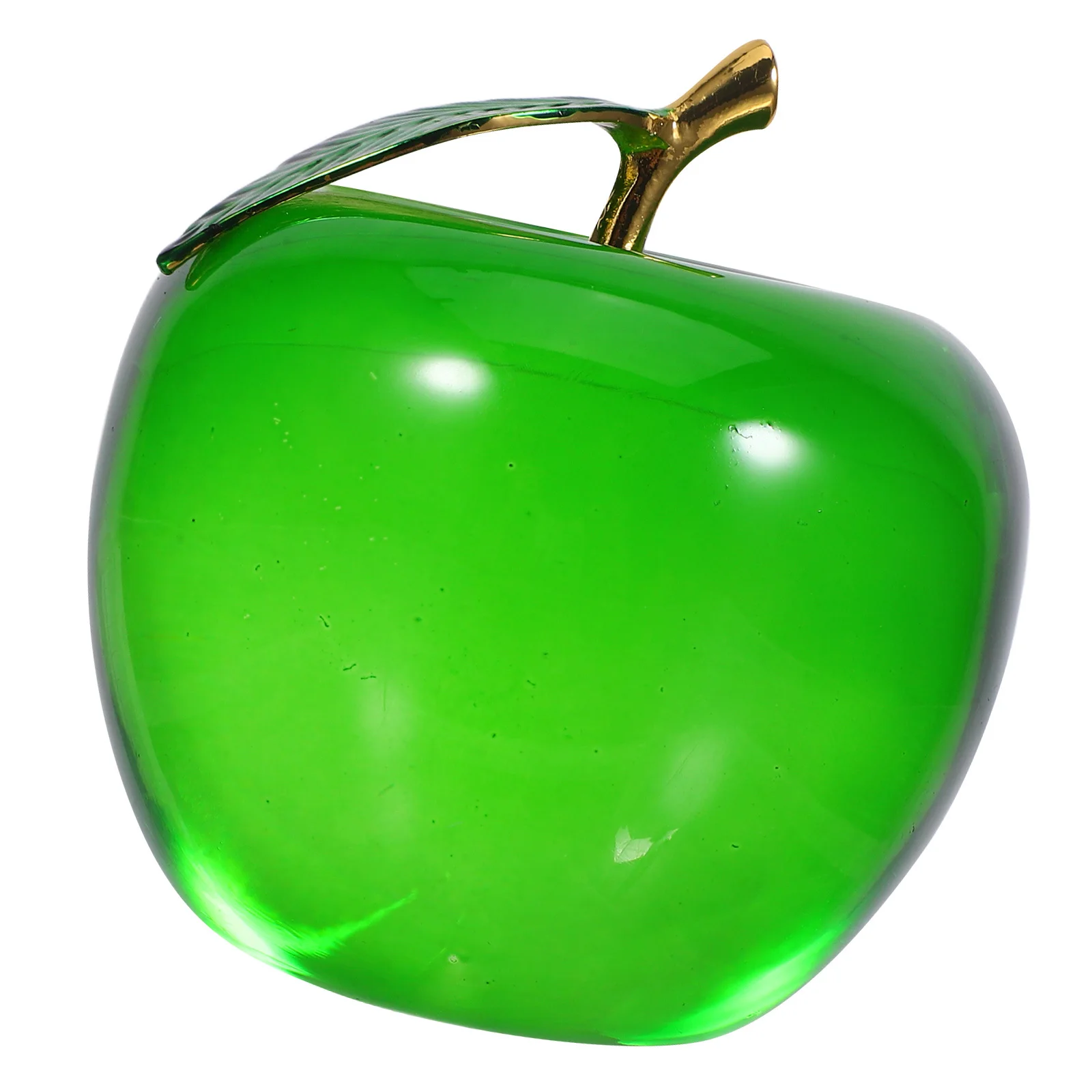 

Crystal Fruit Sculpture Small Decorative Clear Glossy Glass Paperweight Ornament Art for Dining Living Room Office