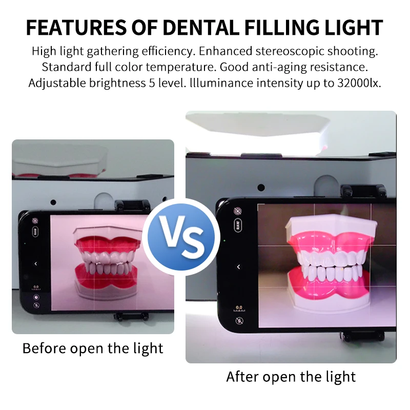 ทันตกรรมบรรจุโคมไฟจัดฟันช่องปาก LED อุปกรณ์การถ่ายภาพปรับ Macro Intraoral Light สําหรับทันตกรรมทันตแพทย์