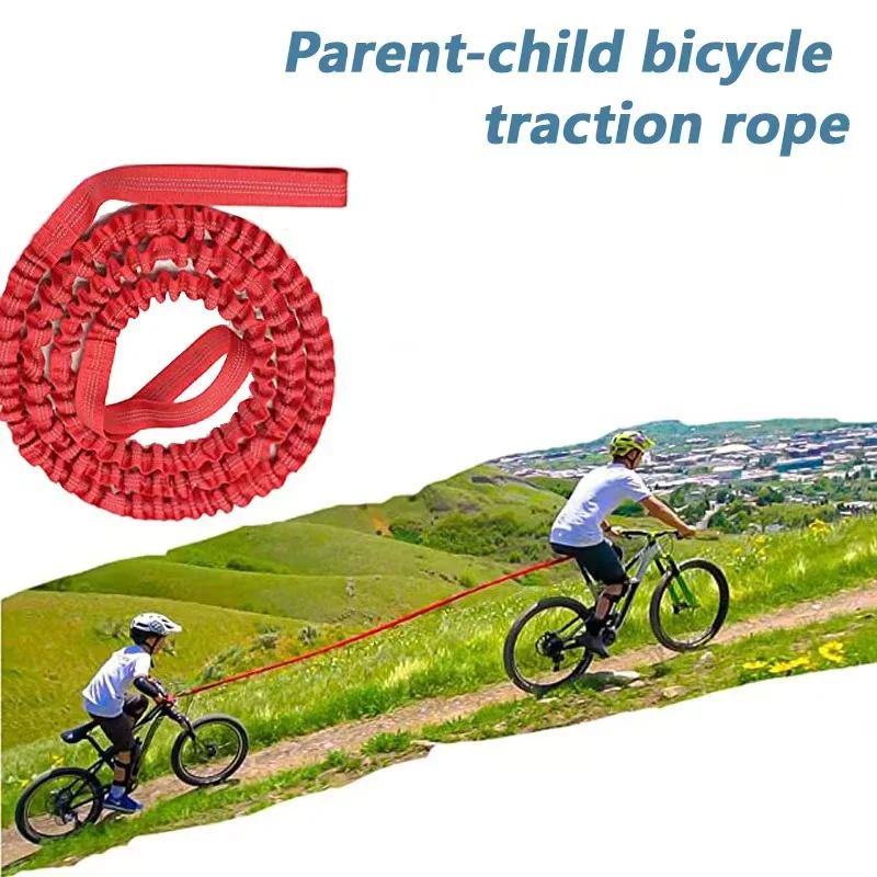 

Bicycle Tow Rope Outdoor Cycling Stretch Tow Leash Portable Elastic MTB Bicycle Pull Strap For Adult Kids Bicycle Parking Fee