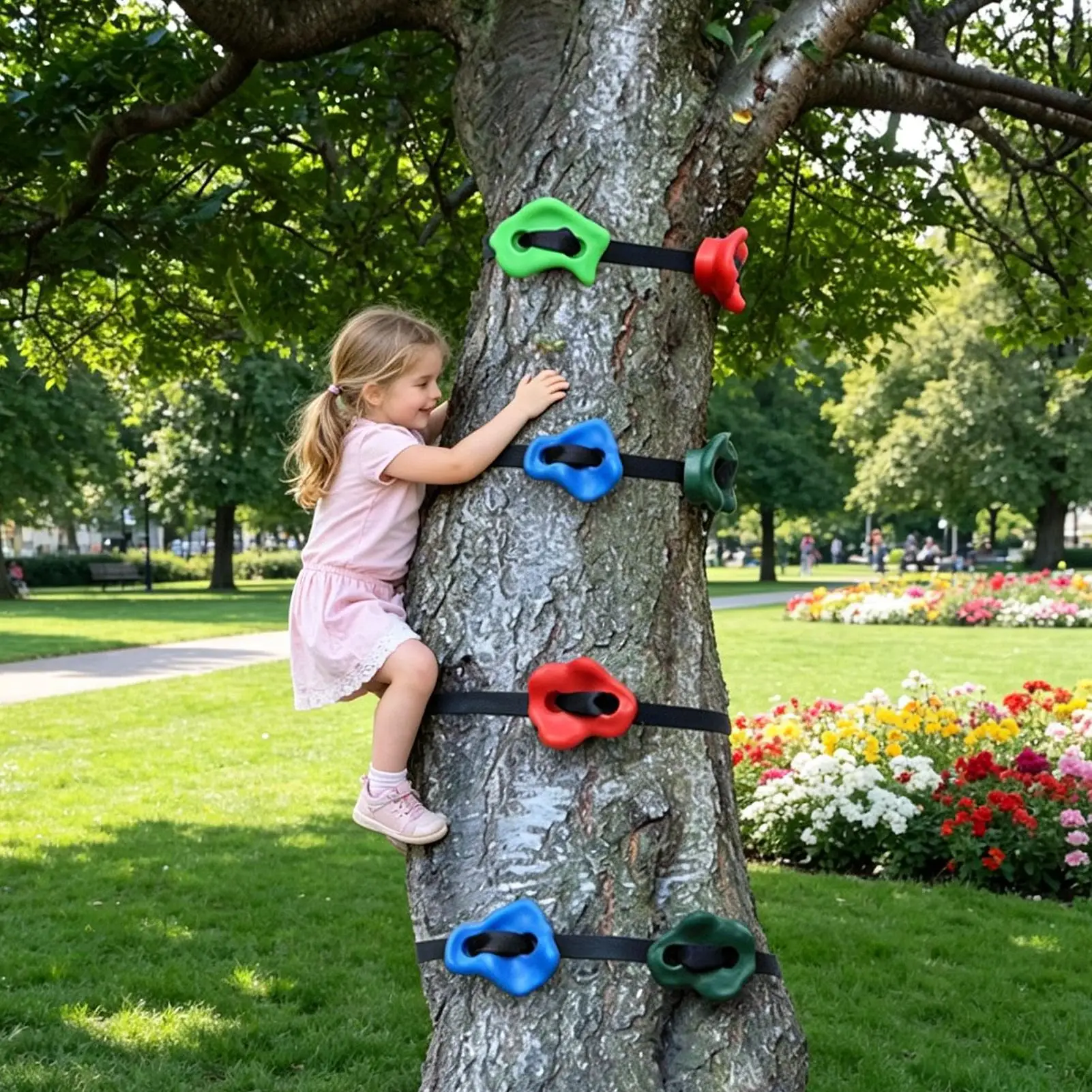 Outdoor Climbing Toys With 6 Ratchet Straps Obstacle Course Training Equipment For Kids Boys Girls Children Family Climber