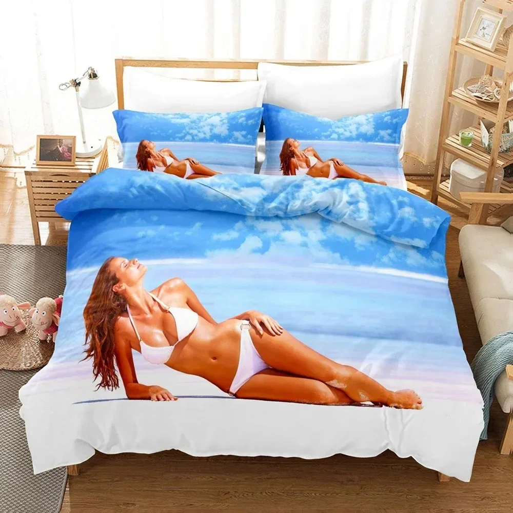 

Bikini Beauty Beach Bedding Set For Bedroom Soft Modern Bedspreads Comefortable Kids Duvet Cover Quilt Cover And Pillowcase