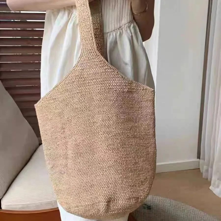 Weave Tote Bag Large Capacity Summer Beach Straw Handbag and Purse Female Bohemian Shoulder Bag for Women 2024 Ladies Travel Bag