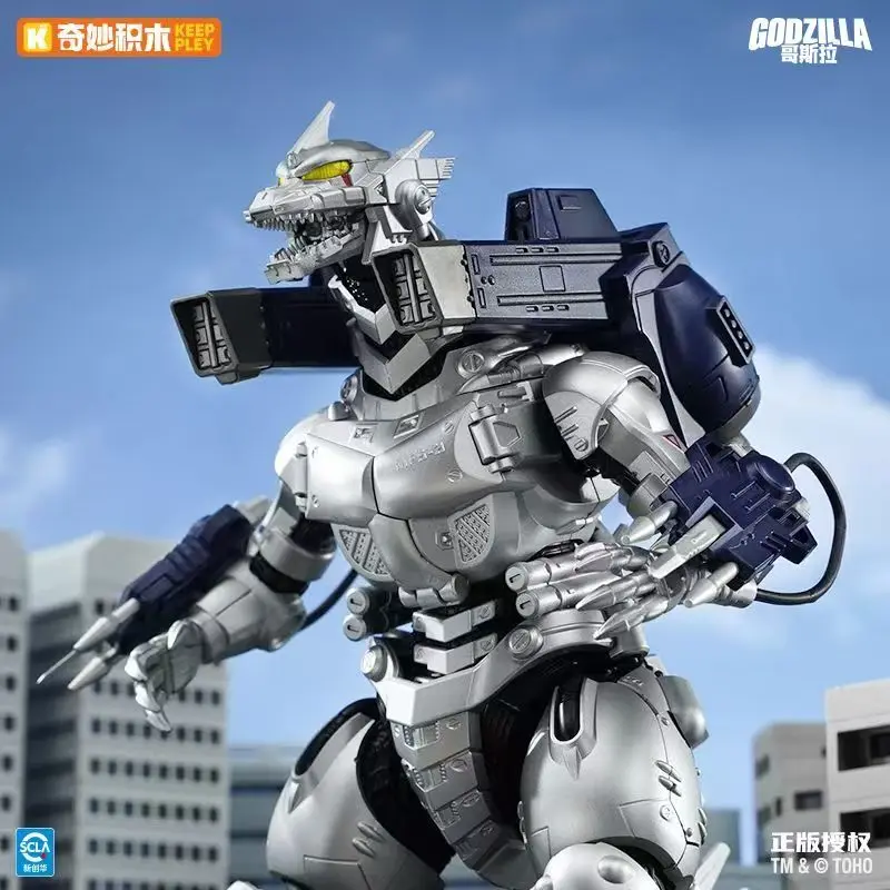 New Keeppley Godzilla Action Figures with Lights Mechagodzilla Assembly Joint Movable Anime Model Collection Statue Toys Gift - view 2