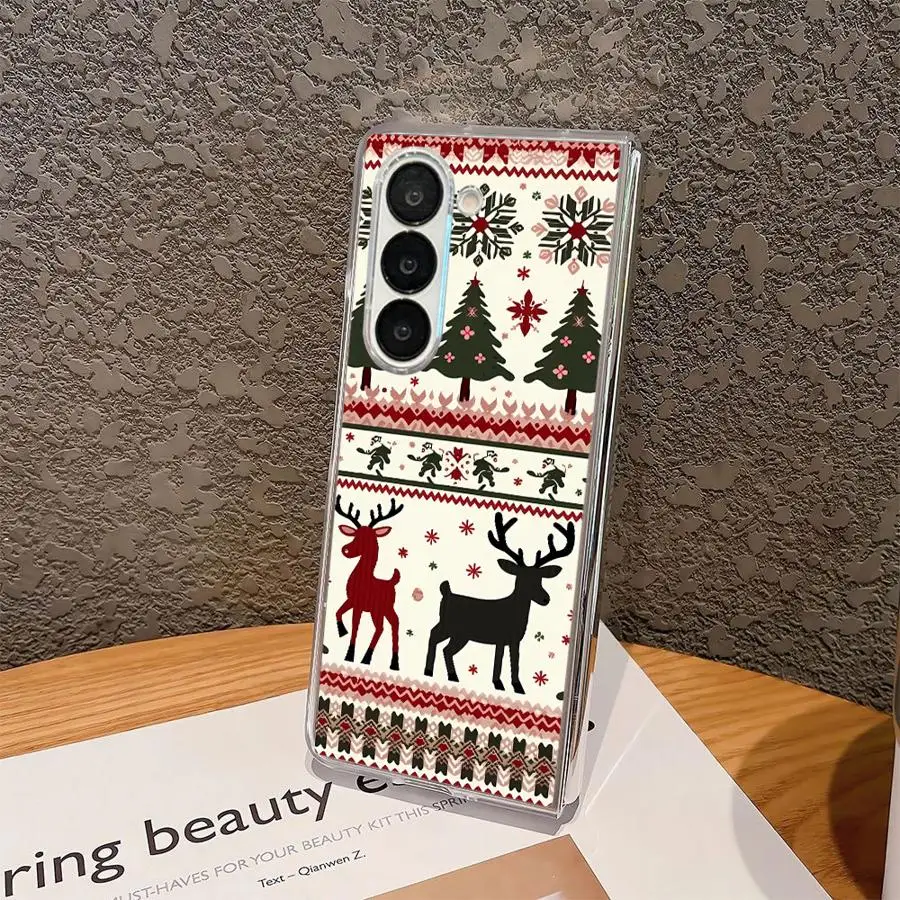 Transparent Soft Phone Cover Case for Samsung Galaxy ZFold3 ZFold6 ZFold5 ZFold4 Z Fold 7 6 5 4 3 ZFold7 Christmas Hot #5