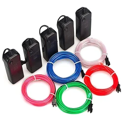 Cable de neón que brilla EL para fiesta de baile de Navidad, disfraces DIY, luz iluminada Multicolor