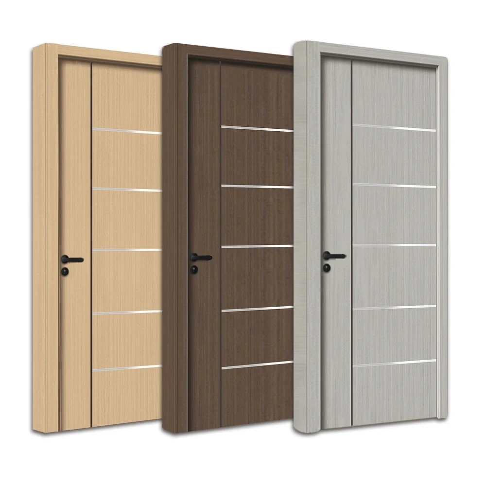 

Simple Design Soundproof Plywood Composite Entry Interior Room WPC Panel Solid Wooden House Doors