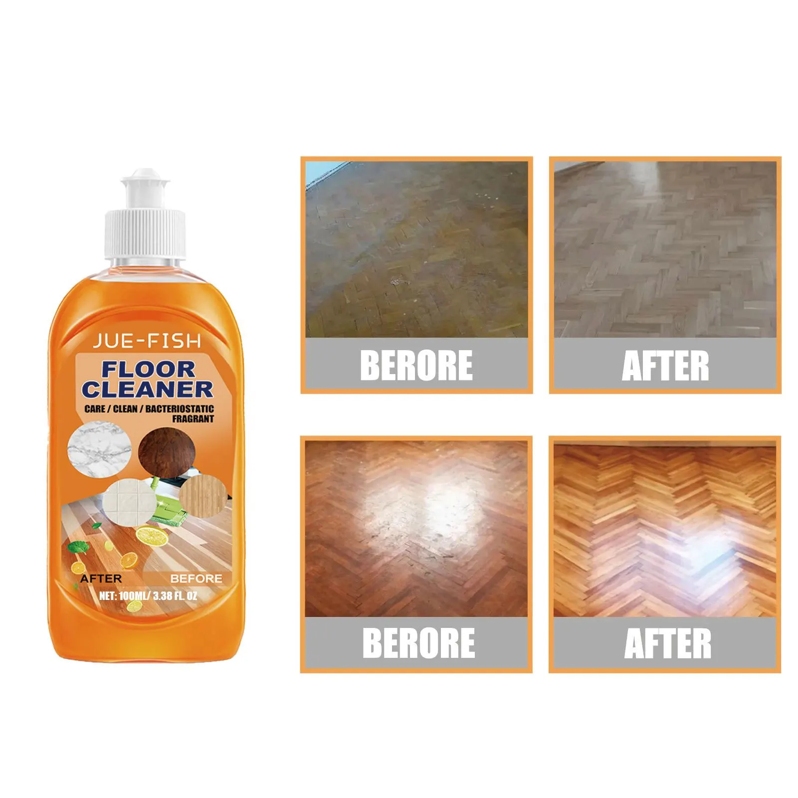 Wood Floor Cleaner Strong Stain Remover Wood Cleaning Polishing Brightening Repair Scratch Wear-Resistant Floor Tile Maintenance