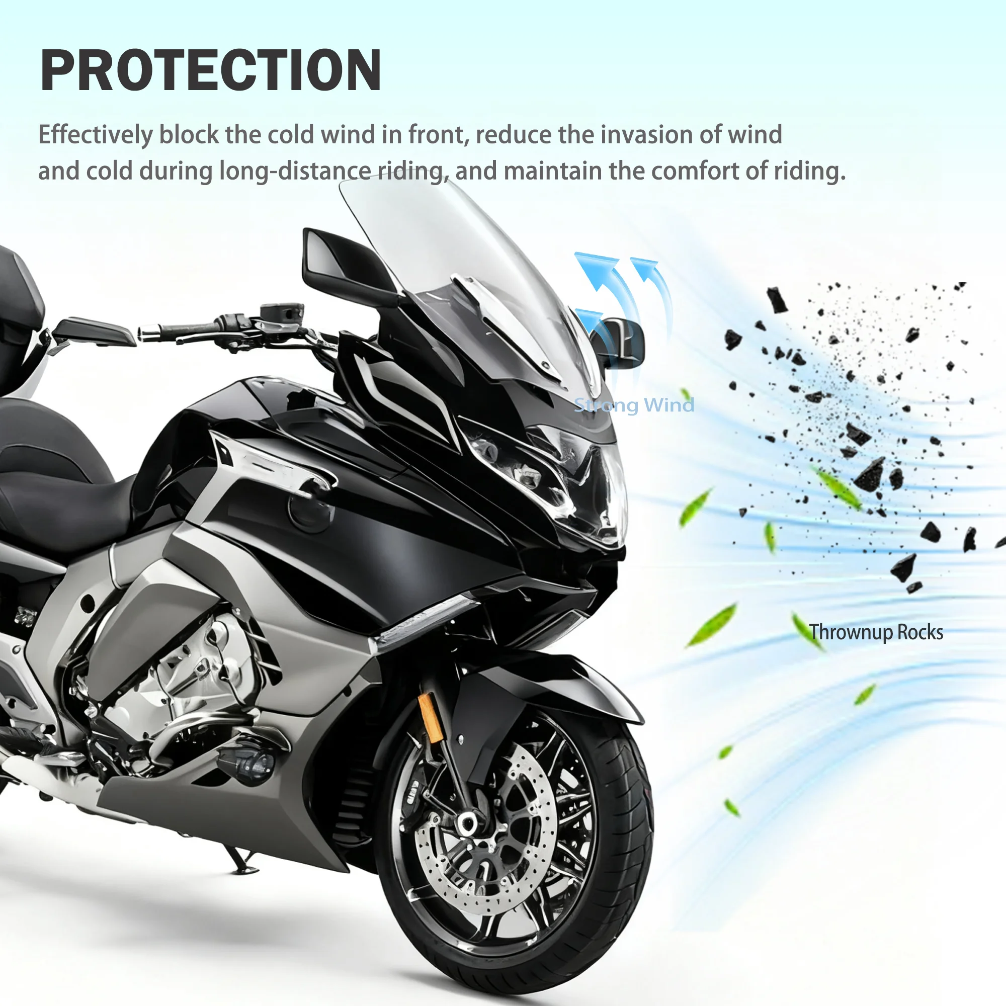 Fit for BMW K1600 GT K 1600 GTL 2011 - 2019 Windscreen Windshield K1600GT Windshield K1600 GTL K1600B Wind Deflector Shield