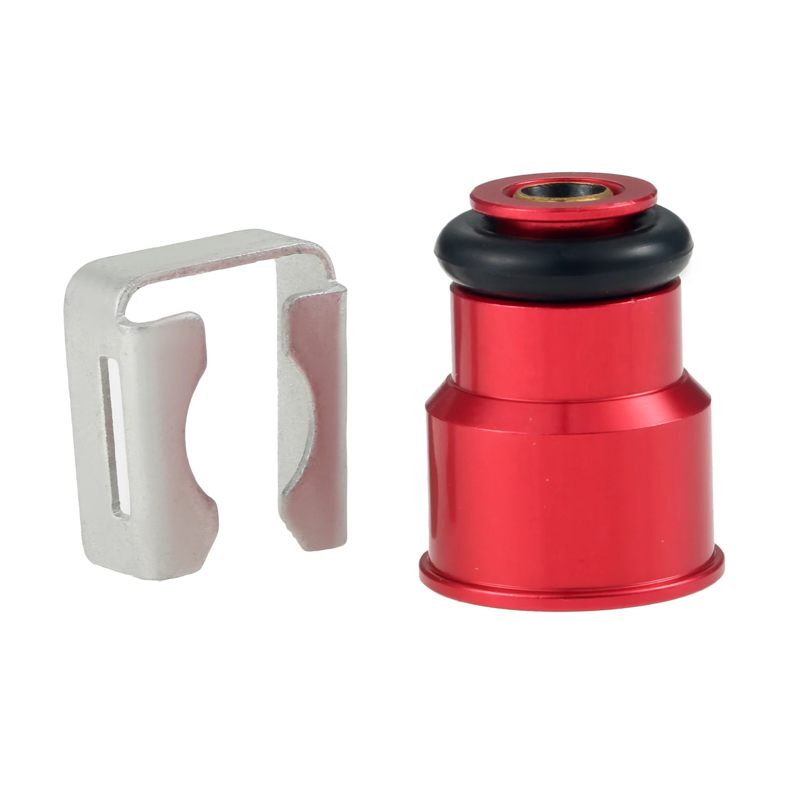 1PC Fuel Injector Top Hat Adapters Red Car Fuel Injector 210lb 2200cc Adapter Hats with Filters Short NGI-2 11mm EV14 48mm