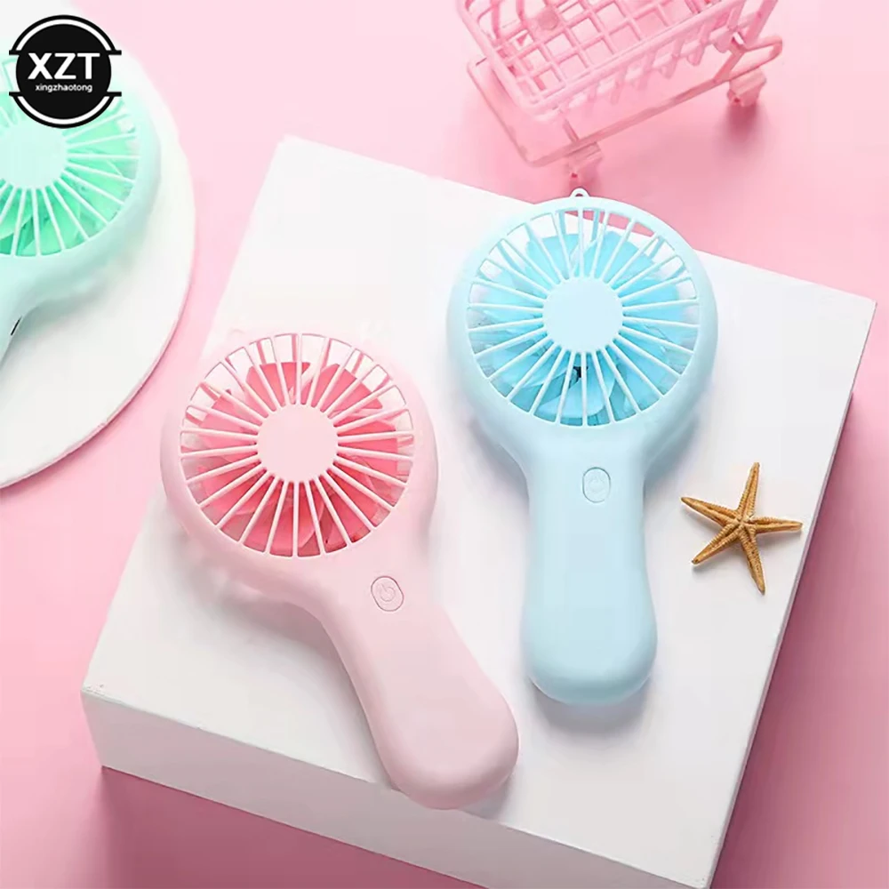 Usb Mini Fan Handheld Convenient And Ultra-quiet High Quality Portable Student Office Cute Small Cooling Fans With Phone Holder