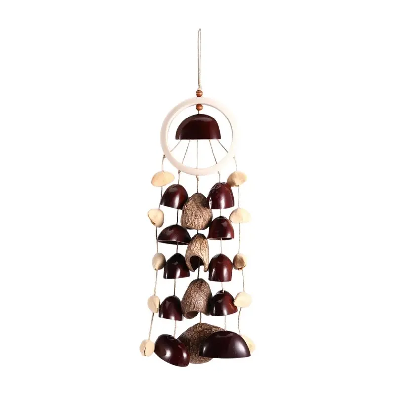 Seed Shell Hand Rattle 3 Kinds Of 25 Natural Nut Shells Hand Cranked Wind Chime Seed Shell Sound Healing Instrument-AT20