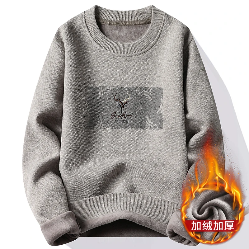 Sweater For Men Men's Clothing Streetwear Male Pullovers Spring Fashion Autumn Men's Sweat-shirt Knit Casual Hombre Warm Solid