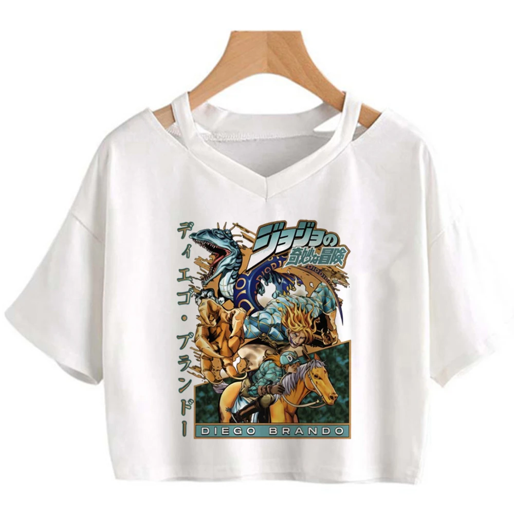 Steel Ball Run crop top ladies summer manga 2000s t shirt alternative  clearance sales grunge scene  kawaii