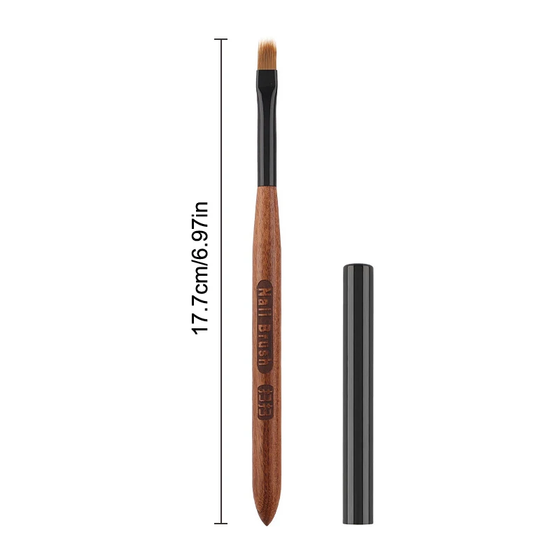 Sândalo uv gel polonês arte do prego ombre pintura caneta com capa detalhe escova engrossar desenho escova de alta qualidade manicure ferramenta