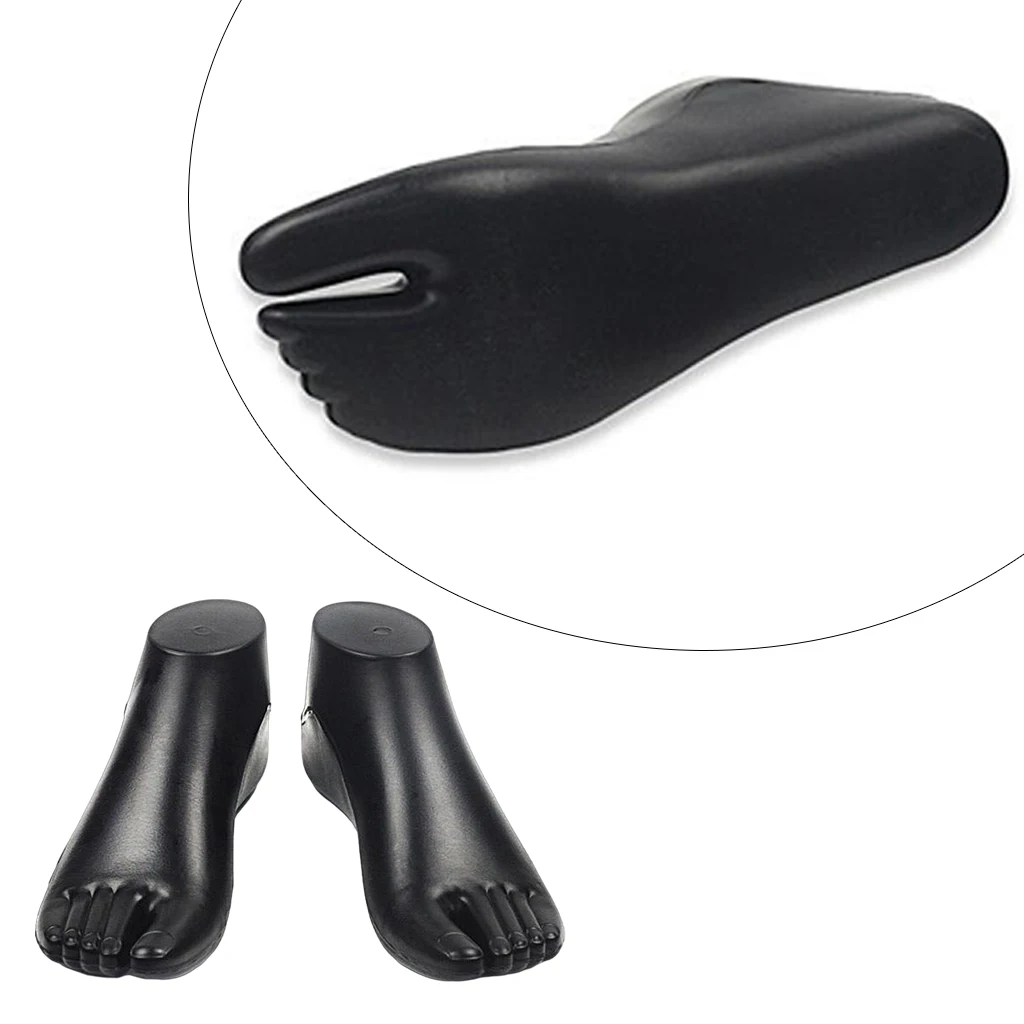 1 Pair Female Model Feet Adult Mannequin Foot For Sandal Shoes Sock Display Black