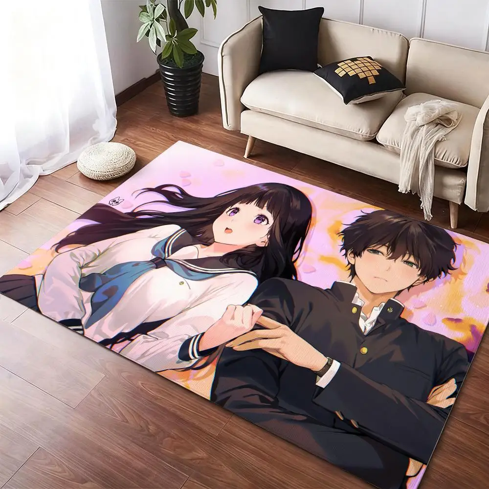 

H-Hyoukas sexy Eru Chitanda Floor Mat Soft Thickened Non-Slip Door Mat for Living Room Home Decor Flannel Rugs