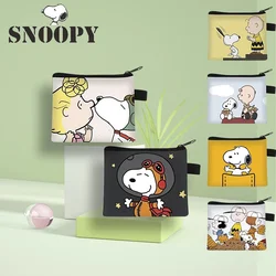 Snoopy Wallet Portable Storage Bag Girl Coin Purse Makeup Bag Boy Cartoon Mini Children Travel Zipper Bag Students Birthday Gift