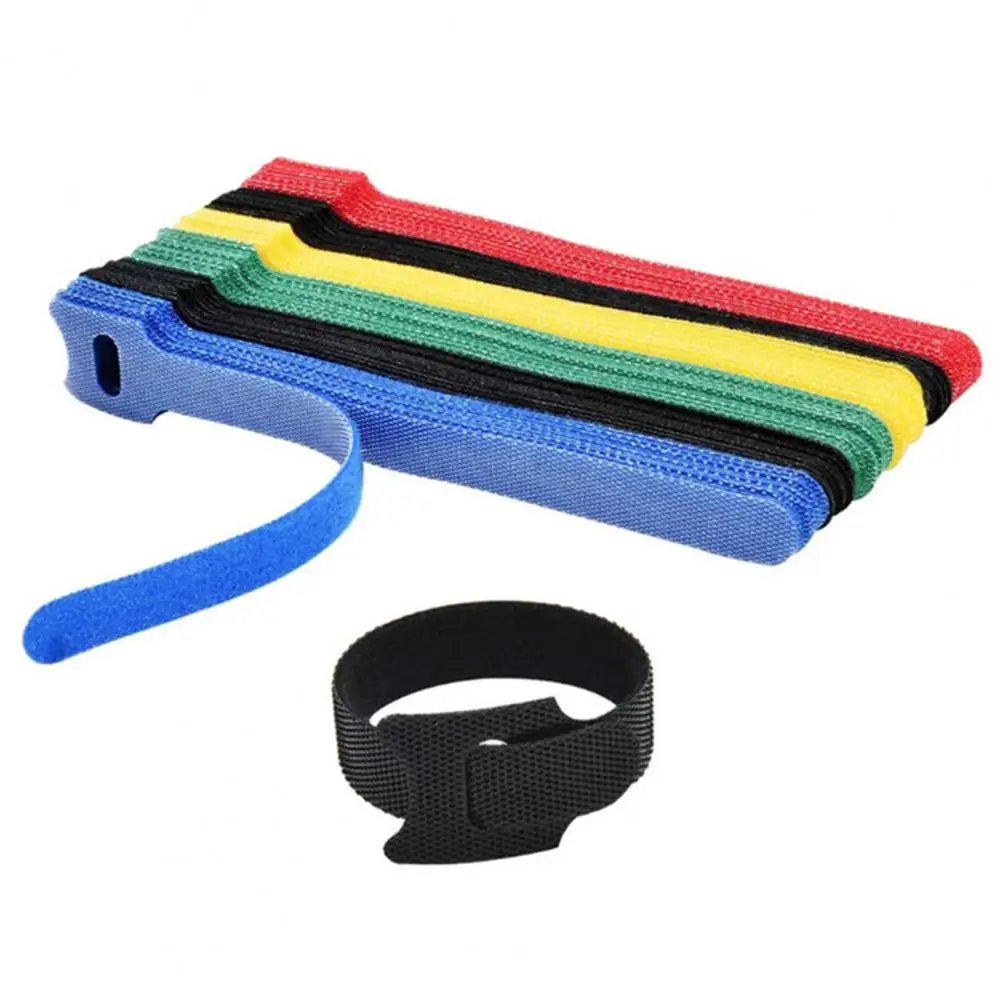 Cable Management Band 100Pcs Practical Fastener Tape Reusable  Cable Straps Wire Ties Cable Management Home Supply