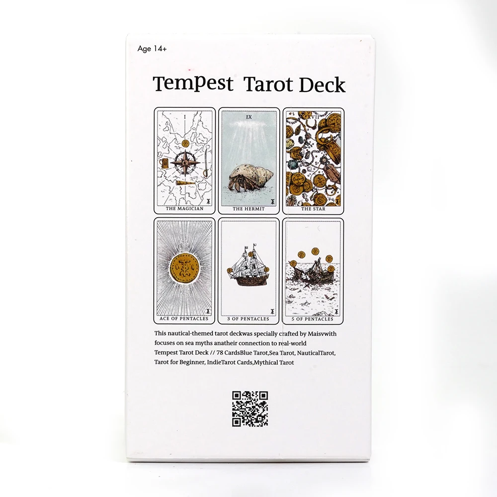 Tempest Tarot Deck Cards Divination Deck English Oracle Board Playing INK Table Game For Party