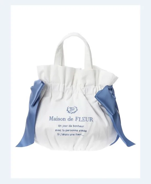 Japonais automne et hiver poire fleur mignon nouveau Denim arc seau sac Laides Satin doux bandoulière épaule Portable sac pour femmes