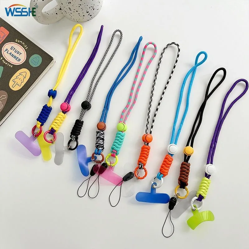 Mobile Phone Lanyard Hanging Decoration Can Be Carried Twist Rope Anti-loss Pendant Fashion Strong Wrist Short Straps