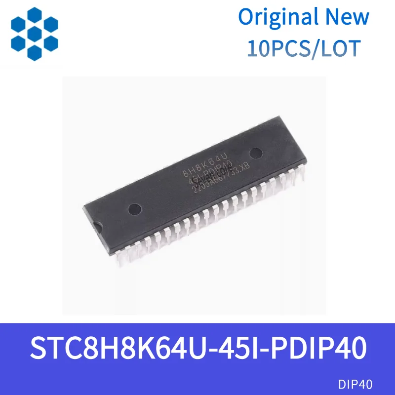 

Оригинальный новый 10 шт./лот STC8H8K64U-45I-PDIP40 1T 8051 однокристальный микрокомпьютер микроконтроллер MCU чип
