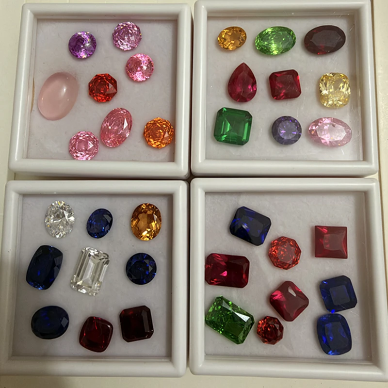 Werbe-Box-Set mit gemischten losen Edelsteinen, Brillantschliff-Steine für Schmuckherstellung/Sammlung/Steinsetzung für Ringe und Anhänger – Detail 5