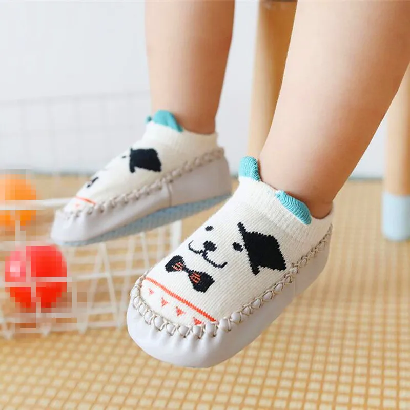 

3-24 Month Baby Non-slip Soft Sole Socks with Rubber Sole Bowknot Newborn Spring Kids Floor Socks Shoes