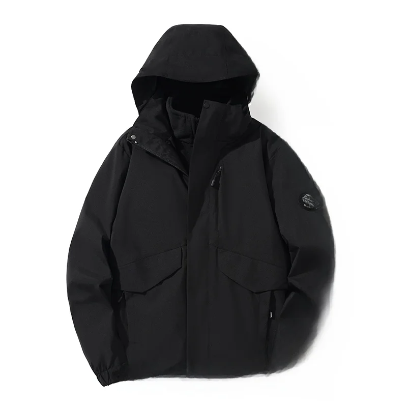 

Зимняя куртка 3-в-1 2025: Уличная, повседневная, теплая, ветрозащитная, водонепроницаемая, модная, спортивная, высококачественная, трендовая, мужская, приталенного кроя, удлиненная