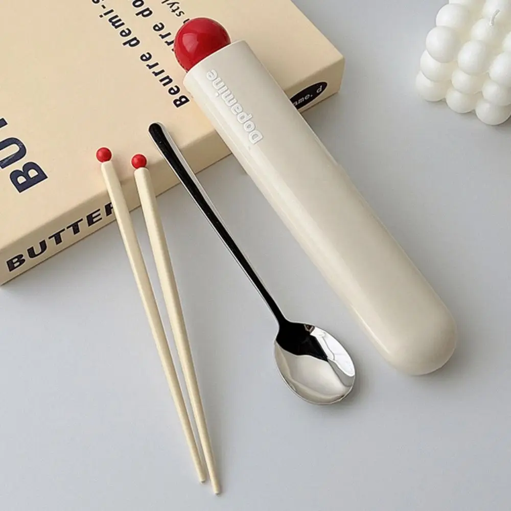 

Creative Dopamine Style Cutlery Set Colorful Stainless Steel Storage Box with Storage Box Tableware Set Picnics Camping