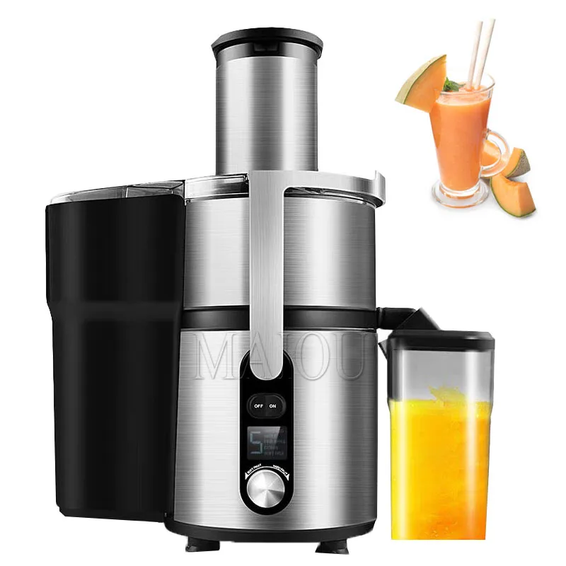 1250W Juicer Mouth For Whole Fruits Vegetables Centrifugal Juice Extractor With 5 Speed Setting Stainless Steel