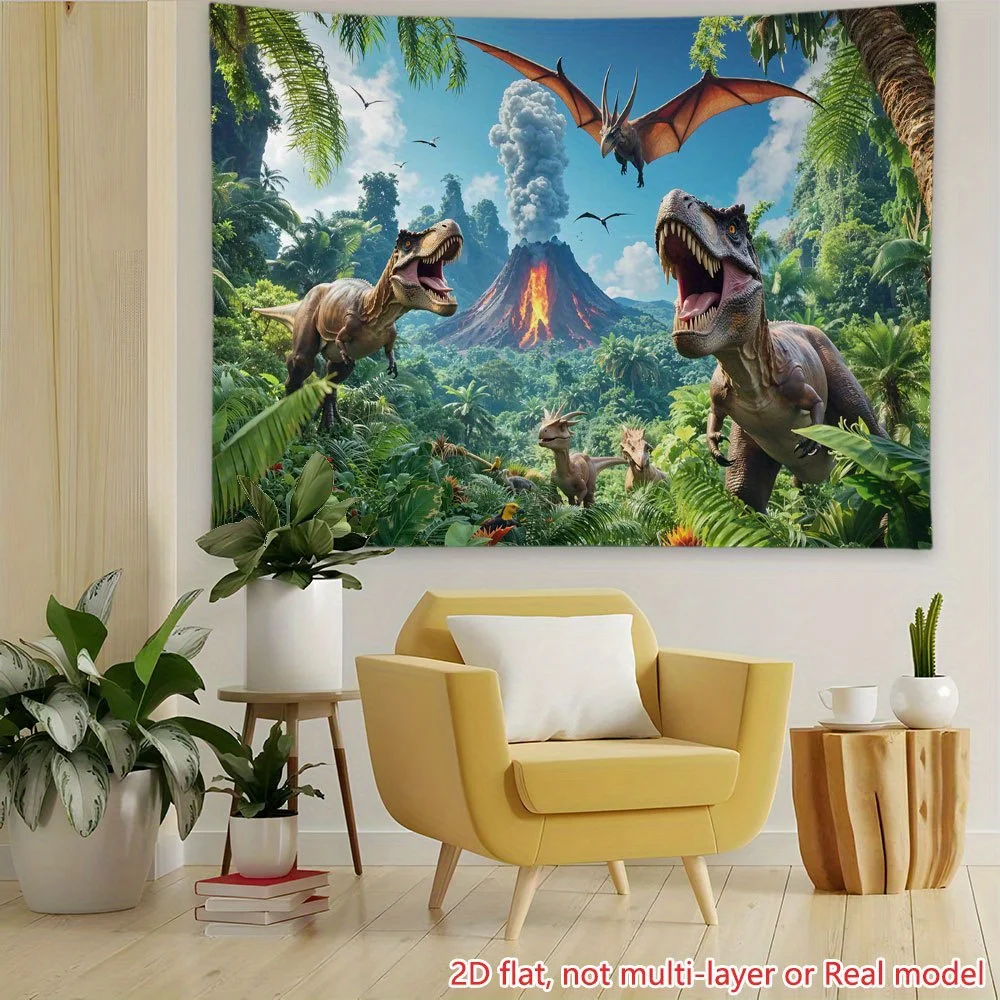 2D-Flugzeugmodell – Integriertes, hochauflösend bedrucktes Hintergrundbanner mit einem Motiv eines vulkanischen Dinosaurier-Dschungels – Detail 6