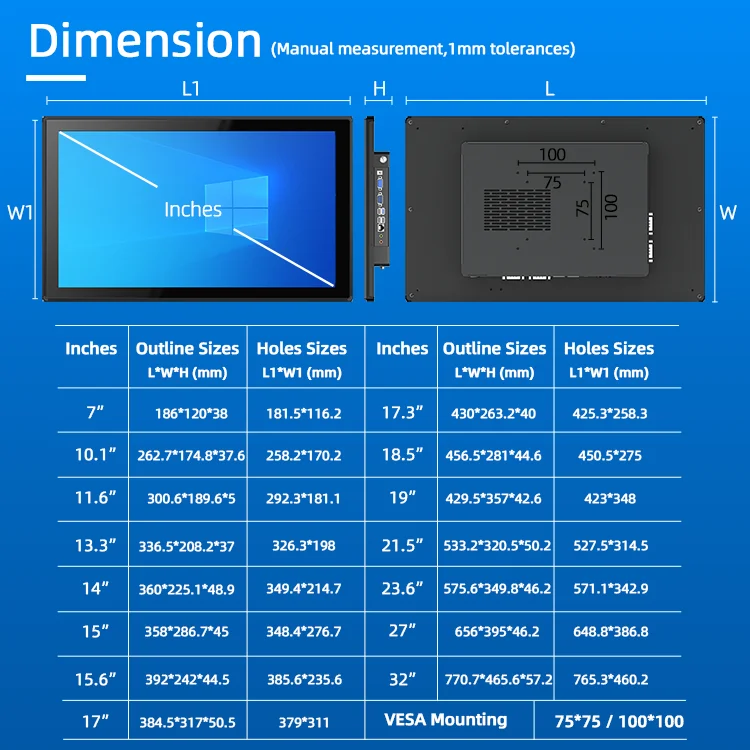 17 Inch Open Frame IP65 Industrial Display Monitor Industrial Computer MINI PC Automation Computer for Self Vending Machine