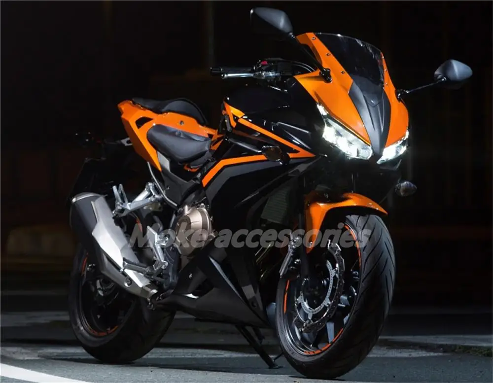 

Moke moto Motorcycle Fairings Kit Fit For Cbr500R 2016 2017 2018 Bodywork Set 16 17 18 High Quality Abs Injection Orange Black