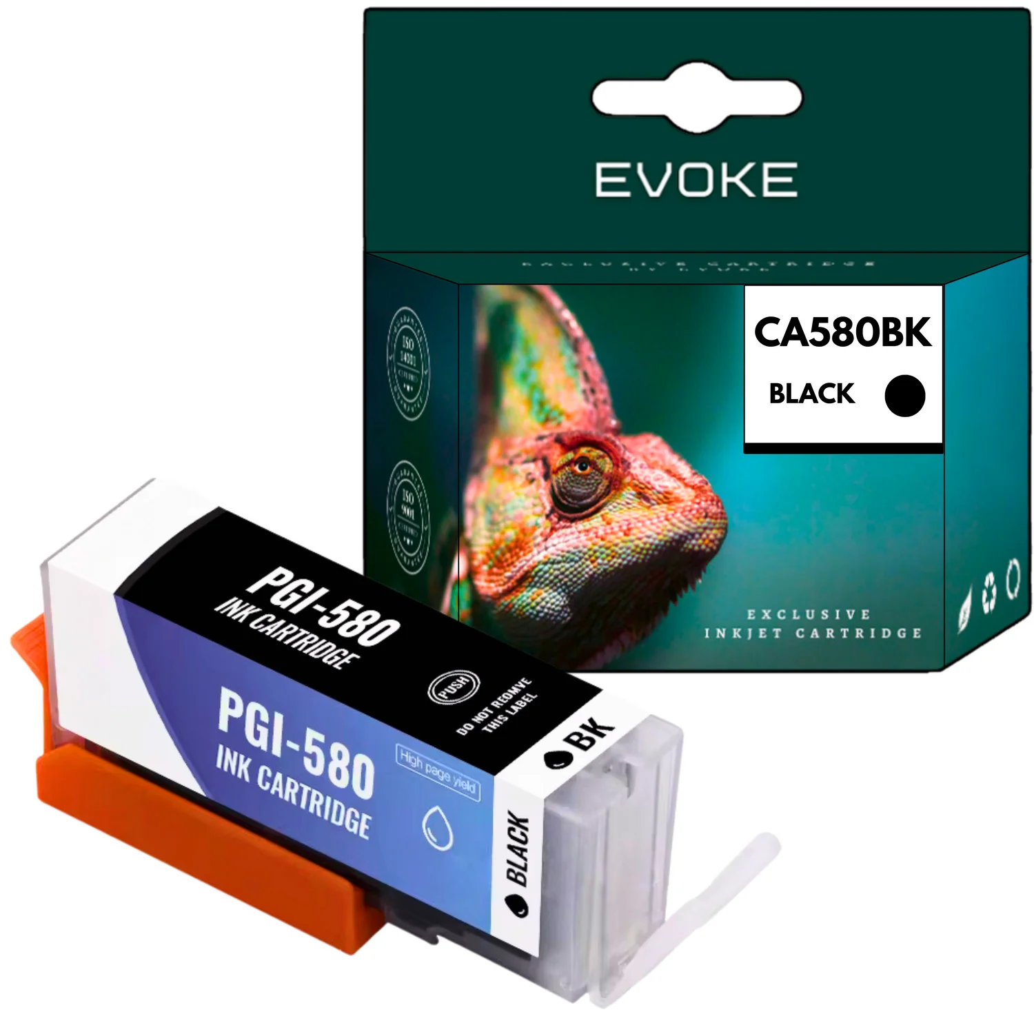 Evoke Compatibele Inkt voor Canon Pgi-580Xl Pgi580Xl Pgi-580Pgbk Zwart 28 ml 500 Pagina's Pixma Tr7550 8550; Ts6150 6151 6250 6251 6350 6350A 6351 705 705A 8100 8150 8151 8152 8250 8251 8252 9150 9155