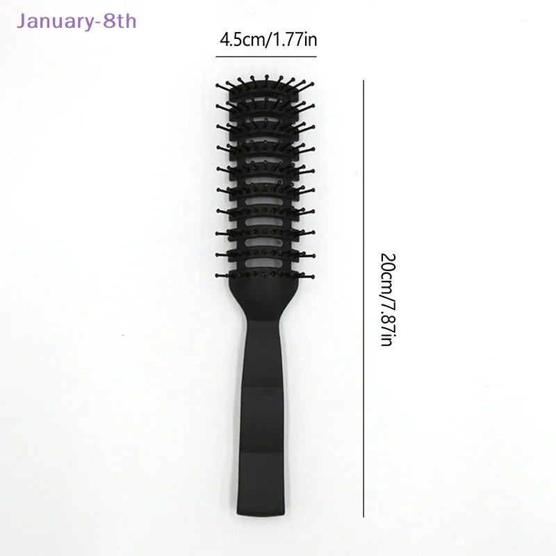 Men Plastic Vent Hair Brush Anti-static Comb Hairdressing Salon Barber Curly Hair Care Wig Styling Tool Comb Brush Massage Tool image 6